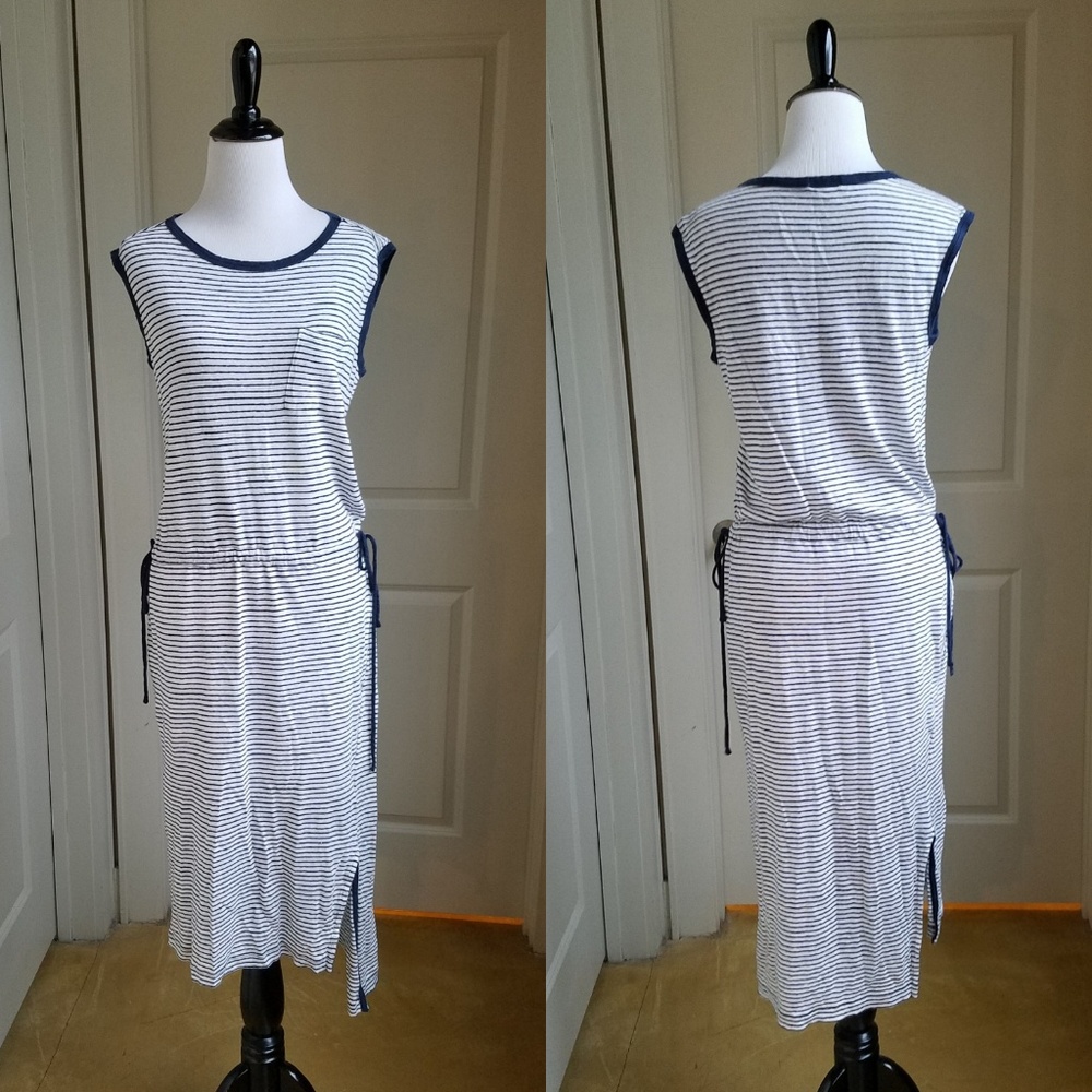 GAP Linen Striped Midi Dress, MP